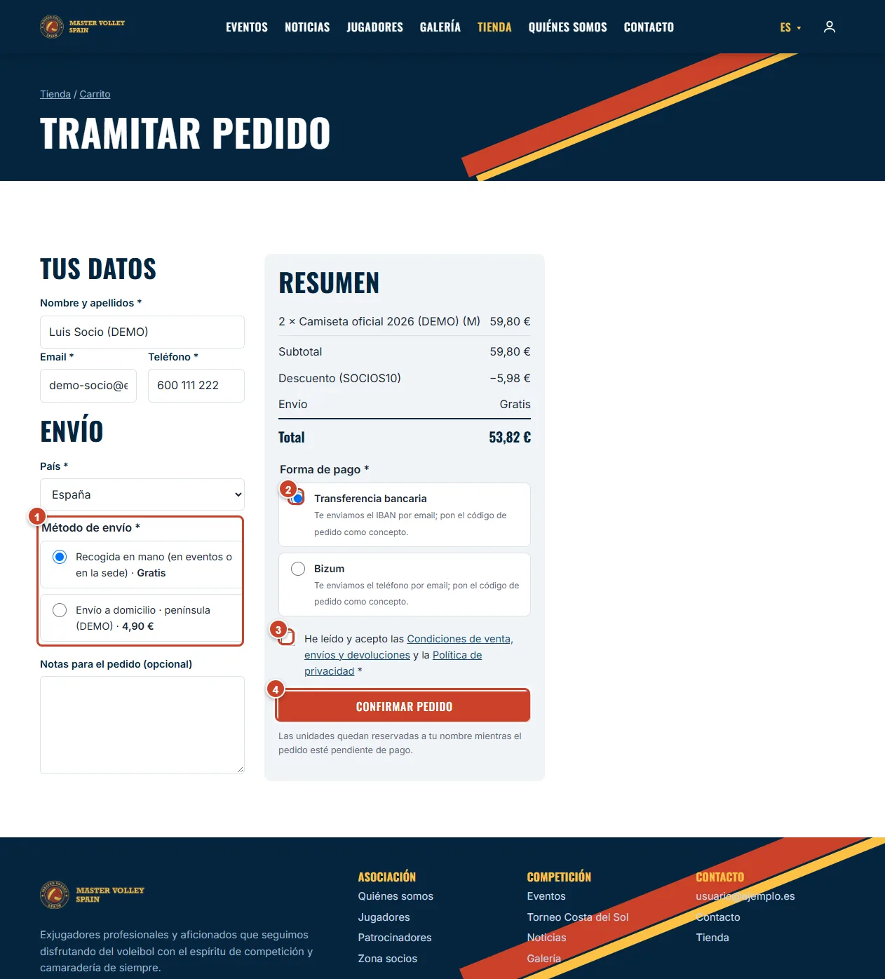 Tramitar pedido