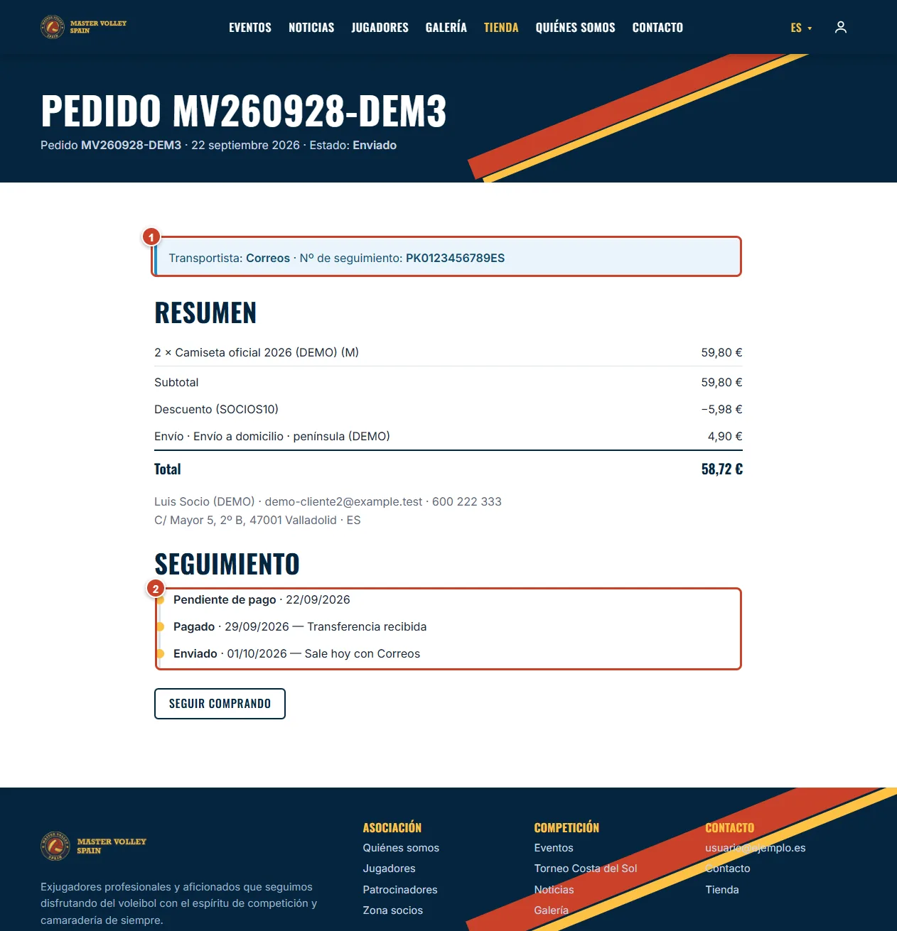 Pedido enviado