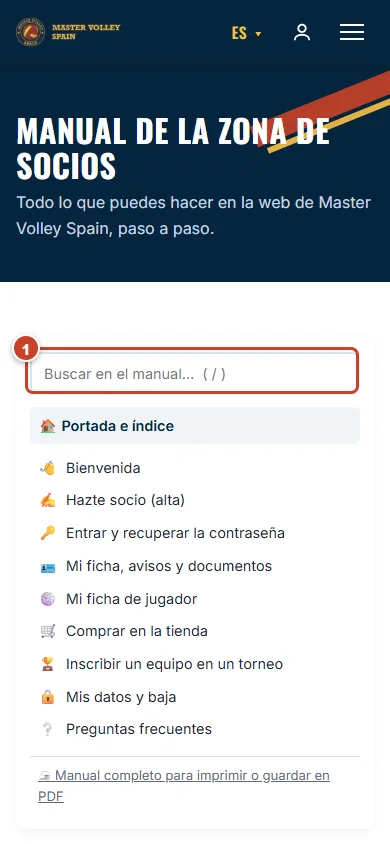 La guía en el móvil