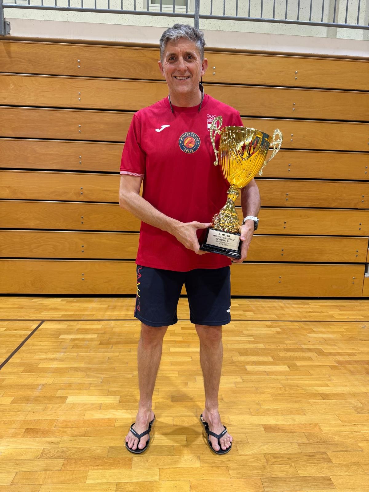 El trofeo de campeones: 1.er puesto de veteranos 55+ · Braslovče 2025.